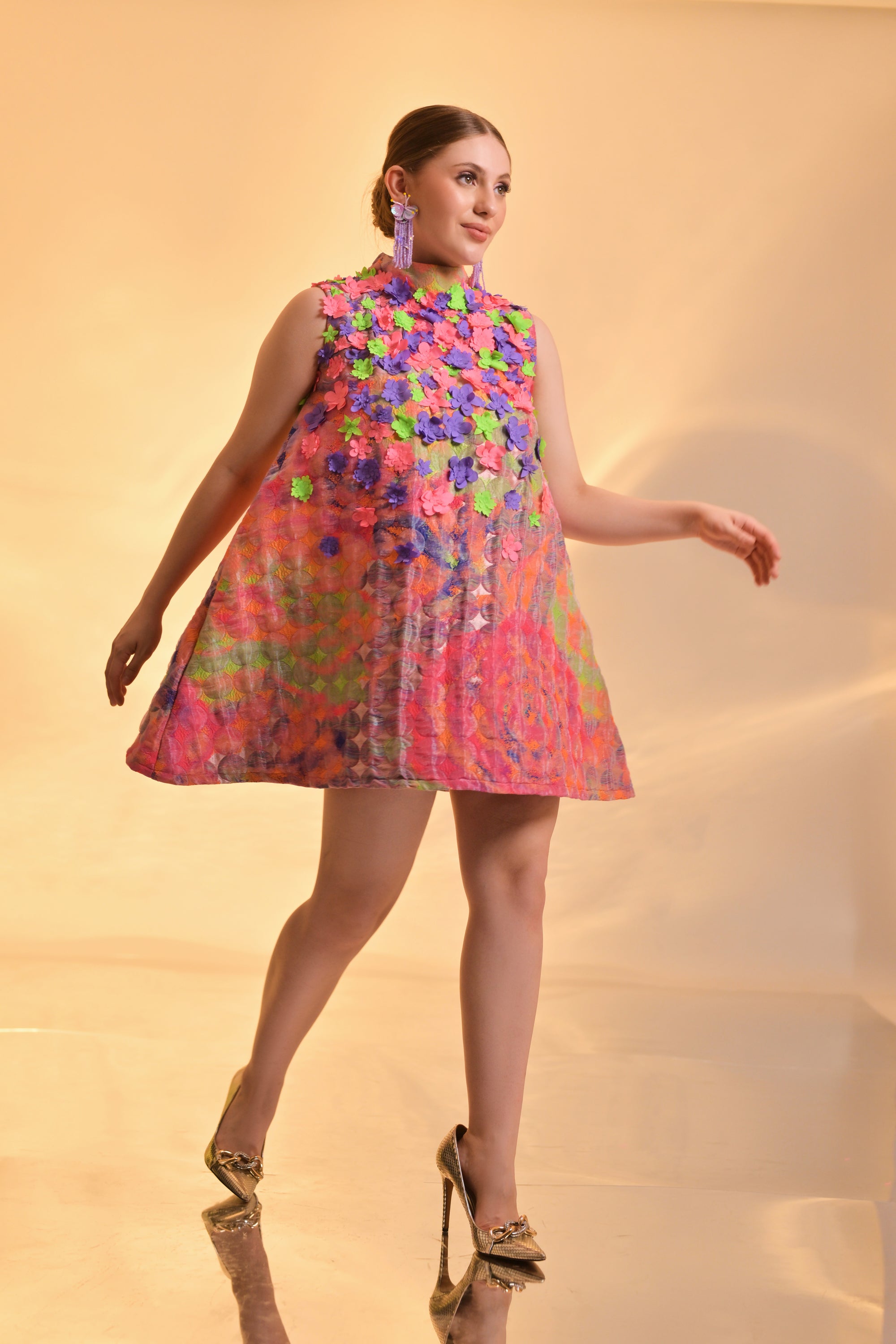 Electric Pop Mini Dress