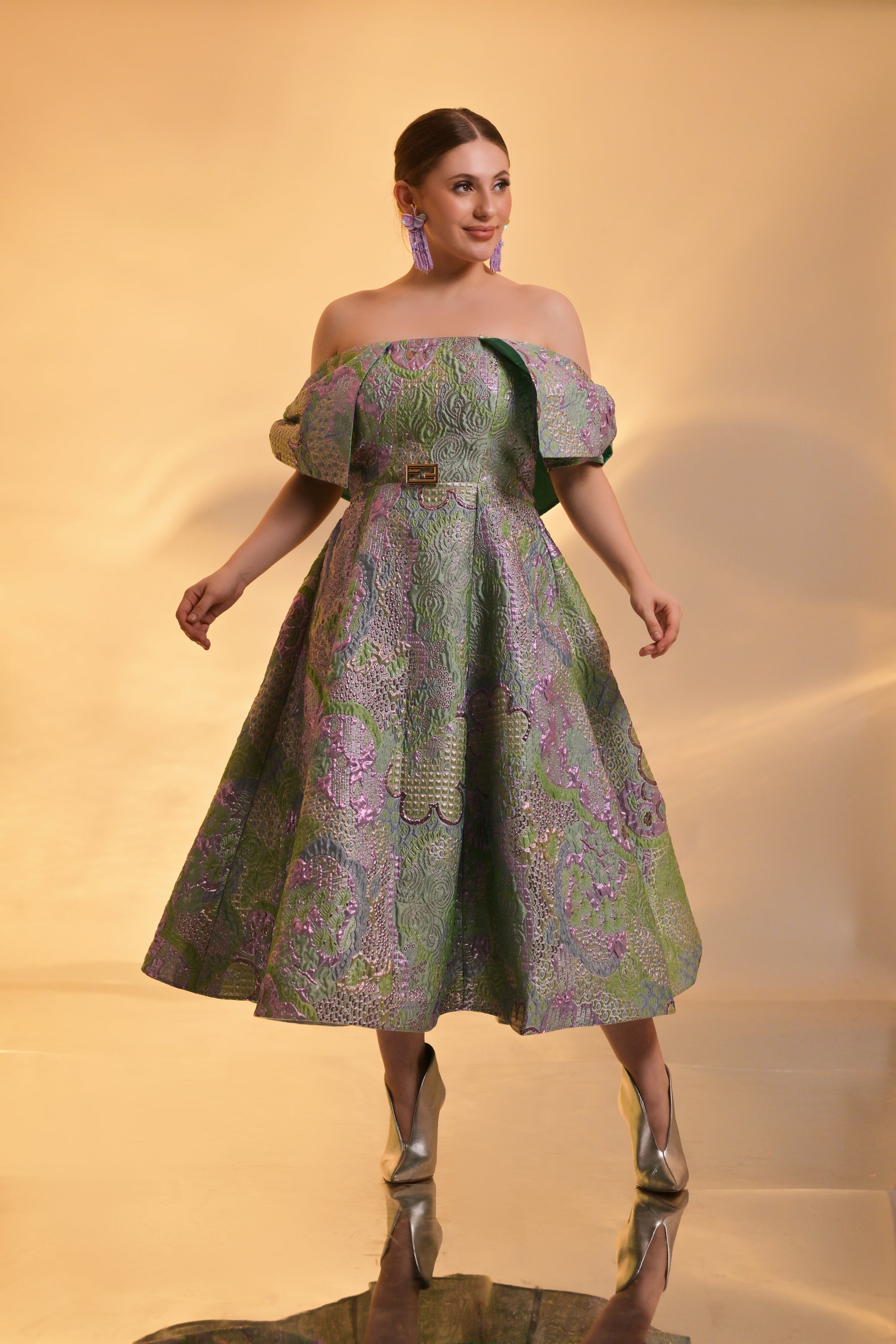 Enchanted Glow Off-Shoulder Dress