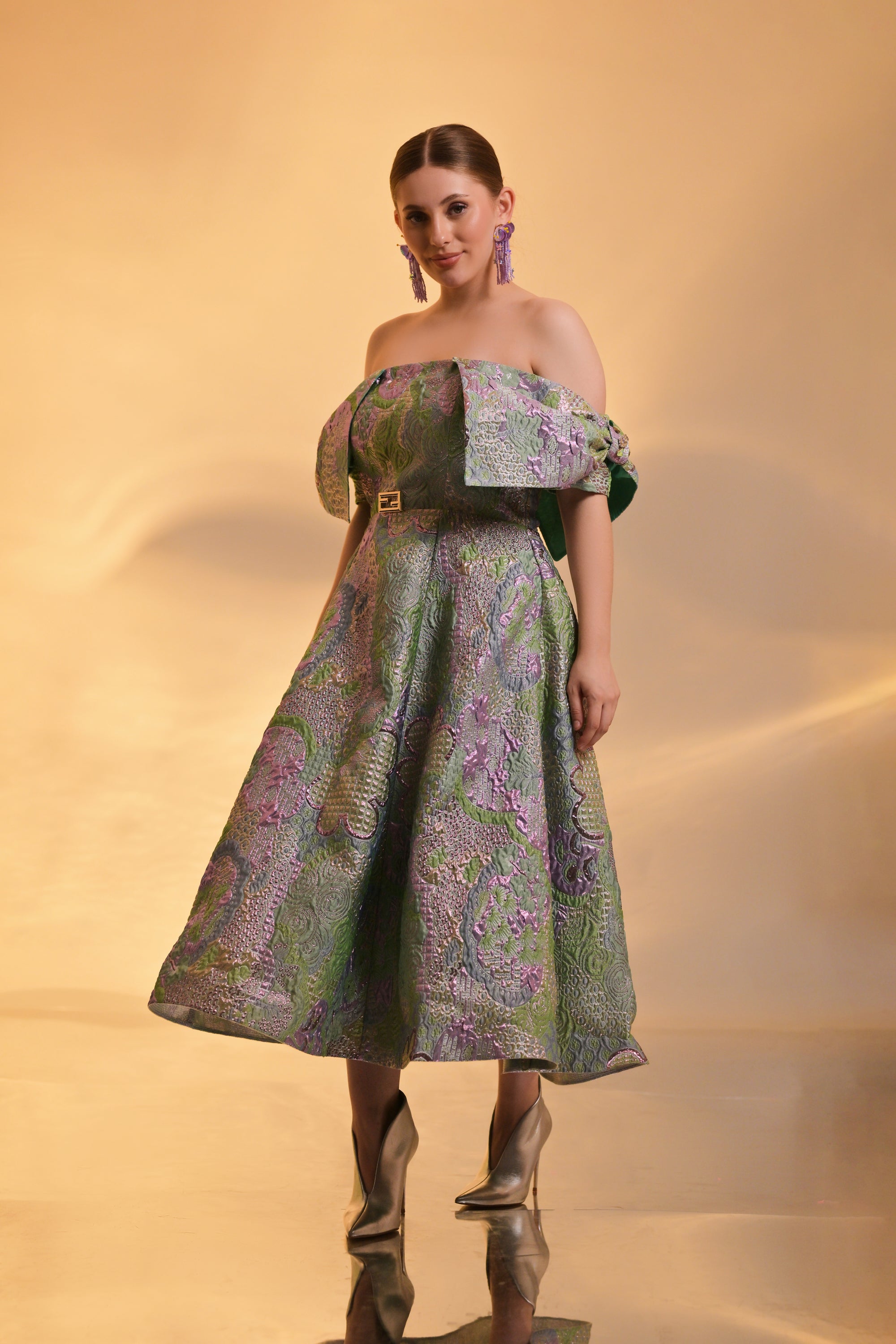 Enchanted Glow Off-Shoulder Dress
