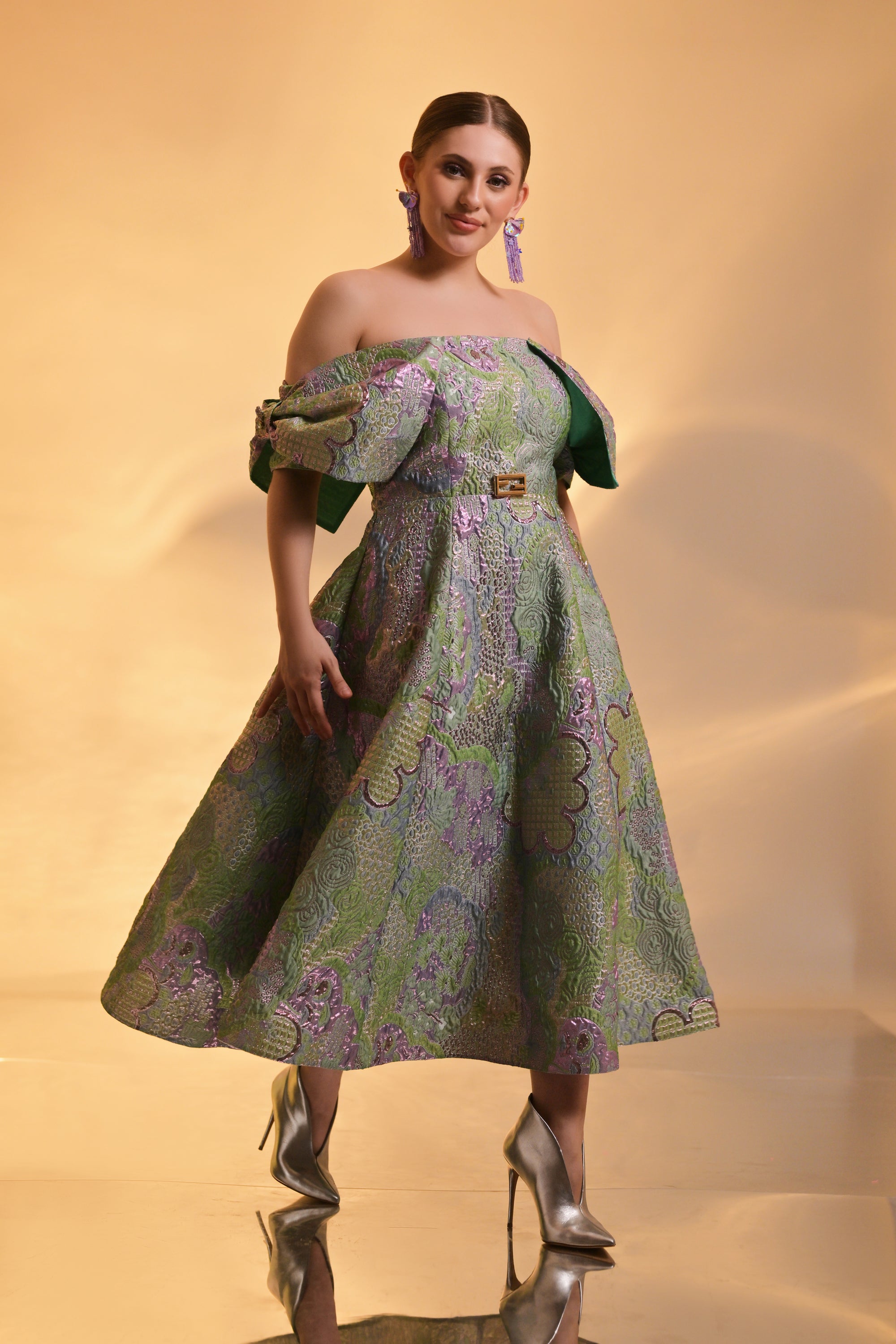 Enchanted Glow Off-Shoulder Dress