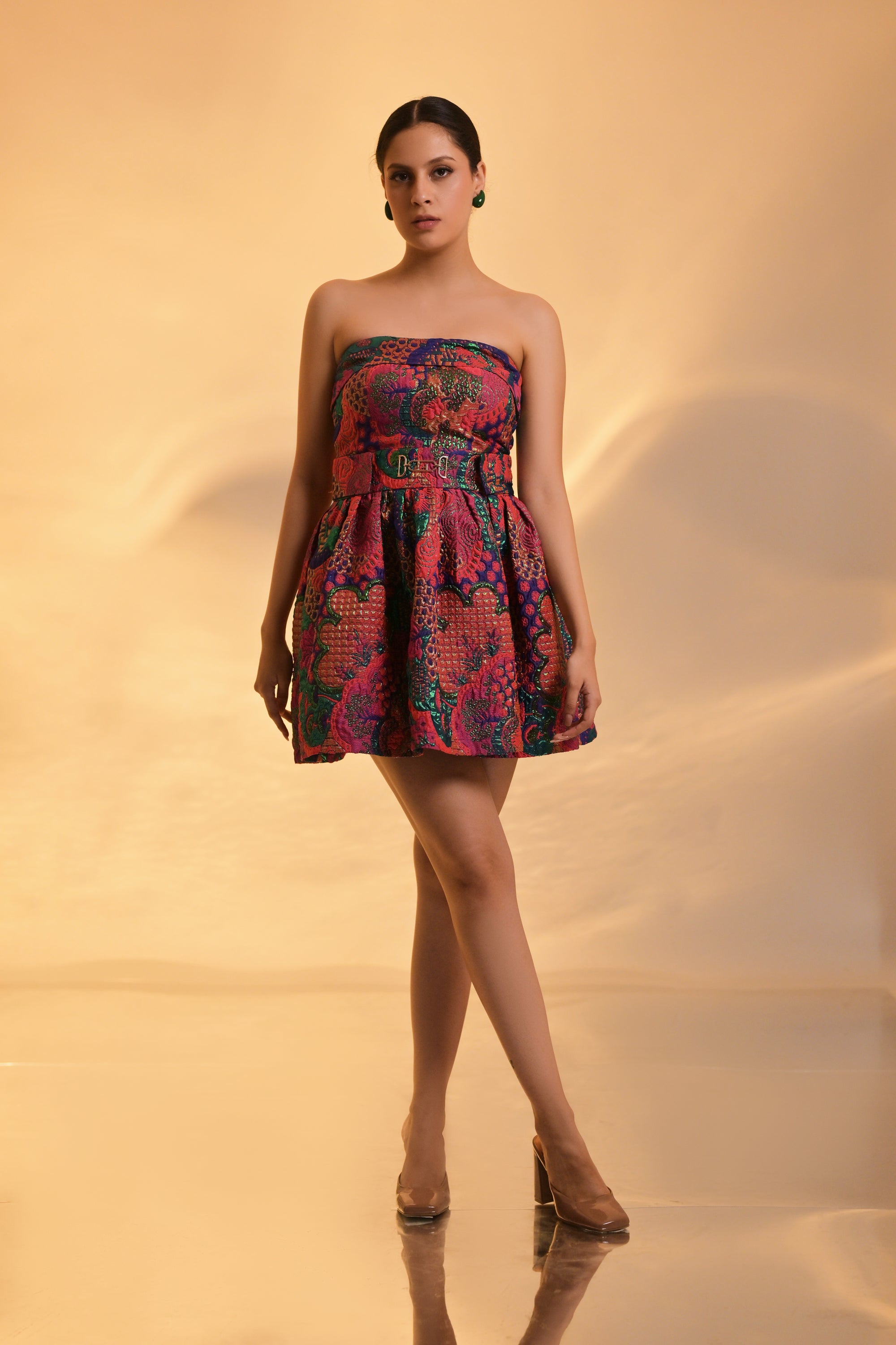Aurora Bloom Luxe Mini Dress