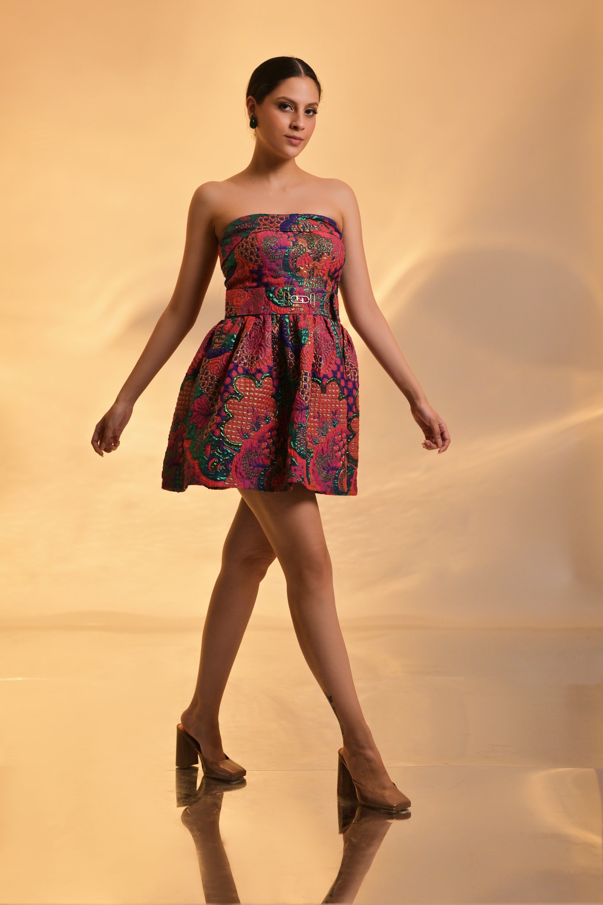 Aurora Bloom Luxe Mini Dress