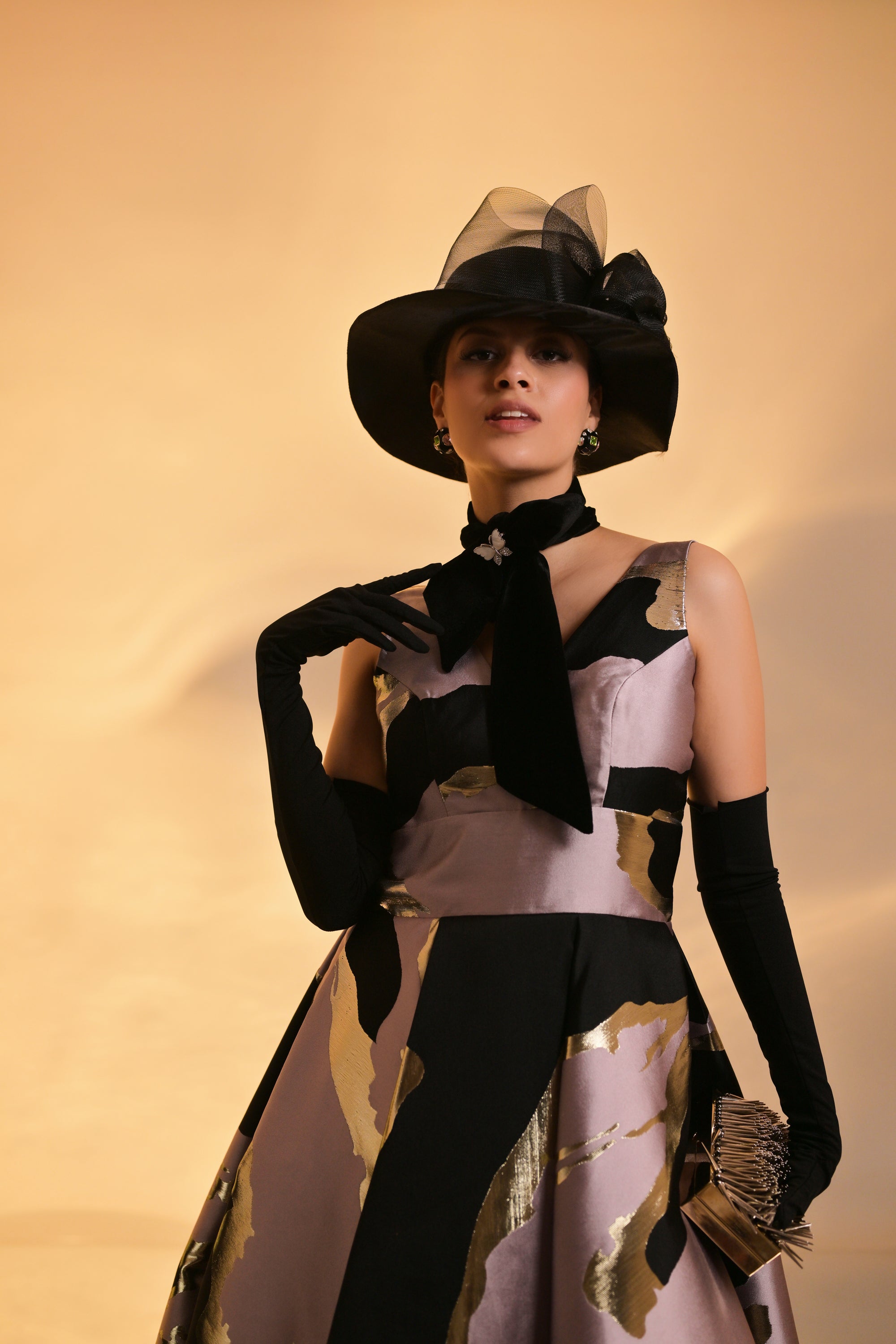 Gilded Noir Garden Gown